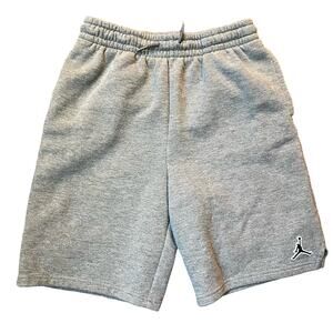 Nike Air Jordan Boy's XL Gray Sweat Pant Shorts Embroidered Signature